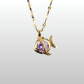 Collier Poisson Crystal d'Or